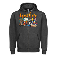 Charcoal Heather teacher fuel Zipper Hoodie - Zillion Design Studio