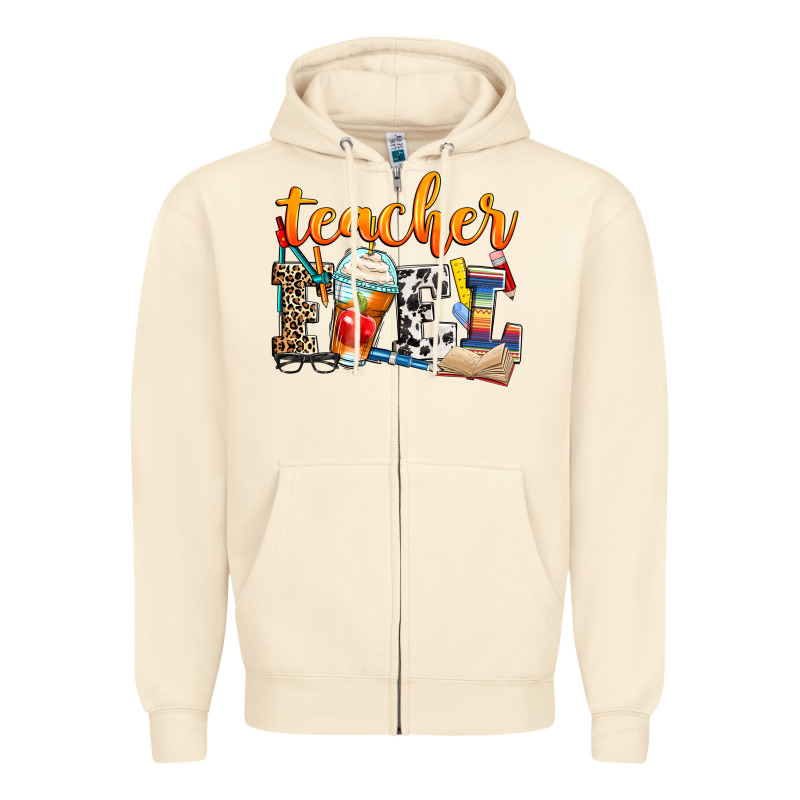 Teacher Fuel Zipper Hoodie by Zillion Design Studio | Teevron