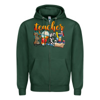 Sports Green teacher fuel Zipper Hoodie - Zillion Design Studio