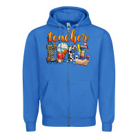 True Royal teacher fuel Zipper Hoodie - Zillion Design Studio