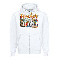 White teacher fuel Zipper Hoodie - Zillion Design Studio