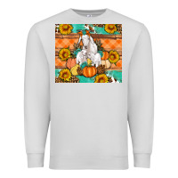 Dove Grey Goat family fall pumpkins gemstone Premium Sweatshirt - Artiststas