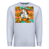 Heather Grey Goat family fall pumpkins gemstone Premium Sweatshirt - Artiststas
