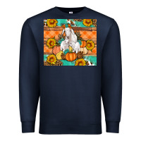Navy Goat family fall pumpkins gemstone Premium Sweatshirt - Artiststas
