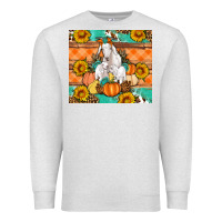 Oatmeal Heather Goat family fall pumpkins gemstone Premium Sweatshirt - Artiststas