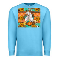 Ocean Blue Goat family fall pumpkins gemstone Premium Sweatshirt - Artiststas