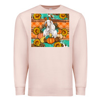 Pale Pink Goat family fall pumpkins gemstone Premium Sweatshirt - Artiststas