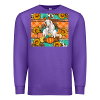 Purple Goat family fall pumpkins gemstone Premium Sweatshirt - Artiststas