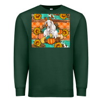 Sports Green Goat family fall pumpkins gemstone Premium Sweatshirt - Artiststas