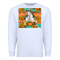 White Goat family fall pumpkins gemstone Premium Sweatshirt - Artiststas