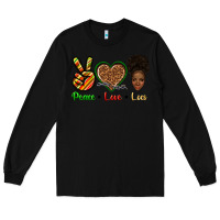 Black peace love locs Long Sleeve Tee - texasbilliewilder