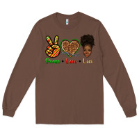 Chestnut peace love locs Long Sleeve Tee - texasbilliewilder