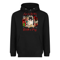 Black Christmas life is better with a pug Heavyweight Hoodie - JahusDesignShop