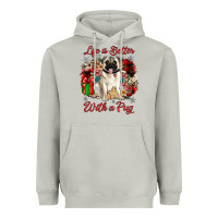 Moon Dust Christmas life is better with a pug Heavyweight Hoodie - JahusDesignShop