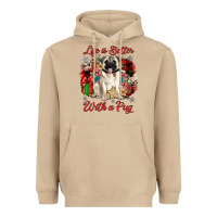 Mushroom Christmas life is better with a pug Heavyweight Hoodie - JahusDesignShop