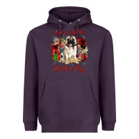 Plum Christmas life is better with a pug Heavyweight Hoodie - JahusDesignShop