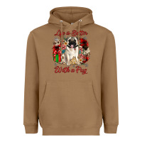 Toasted Coconut Christmas life is better with a pug Heavyweight Hoodie - JahusDesignShop