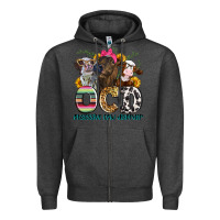 Charcoal Heather ocd obsessive cow disorder Zipper Hoodie - Zillion Design Studio