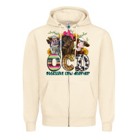 Sandshell ocd obsessive cow disorder Zipper Hoodie - Zillion Design Studio
