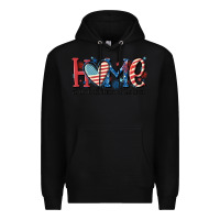 Black home of the free because of the brave Premium Hoodie - MaliasSmallBusiness