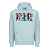 Blue Mist home of the free because of the brave Premium Hoodie - MaliasSmallBusiness