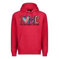 Cardinal home of the free because of the brave Premium Hoodie - MaliasSmallBusiness