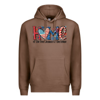 Chestnut home of the free because of the brave Premium Hoodie - MaliasSmallBusiness