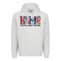 Dove Grey home of the free because of the brave Premium Hoodie - MaliasSmallBusiness