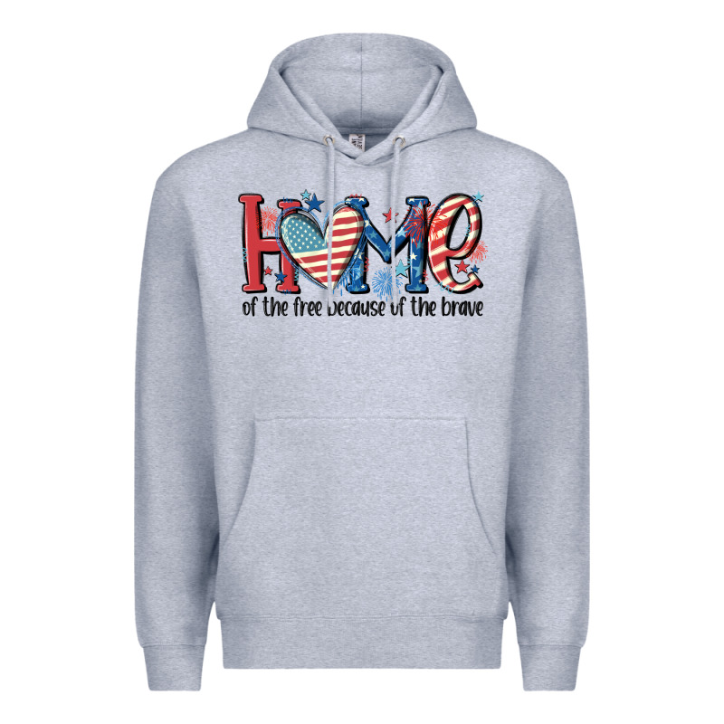 Home Of The Free Because Of The Brave Premium Hoodie by MaliasSmallBusiness | Teevron