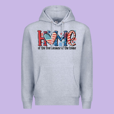 Home Of The Free Because Of The Brave Premium Hoodie Designed By Maliassmallbusiness