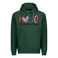 Sports Green home of the free because of the brave Premium Hoodie - MaliasSmallBusiness