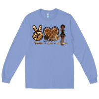 Colony Blue peace love melanin Long Sleeve Tee - texasbilliewilder