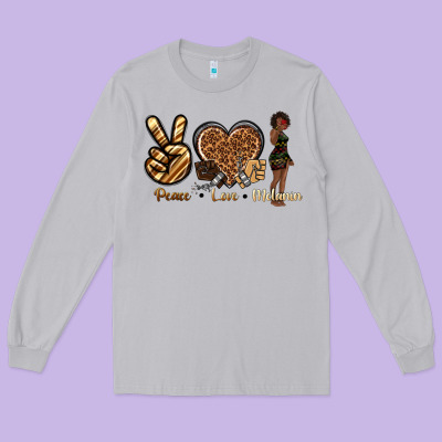 Long Sleeve Tee peace love melanin