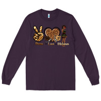 Plum peace love melanin Long Sleeve Tee - texasbilliewilder