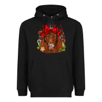 Black christmas red angus Heavyweight Hoodie - JahusDesignShop