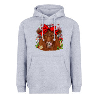 Heather Grey christmas red angus Heavyweight Hoodie - JahusDesignShop