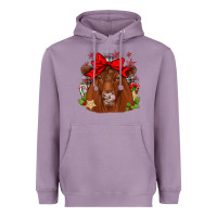 Lavender christmas red angus Heavyweight Hoodie - JahusDesignShop