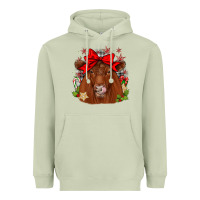 Matcha christmas red angus Heavyweight Hoodie - JahusDesignShop