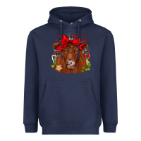 Navy christmas red angus Heavyweight Hoodie - JahusDesignShop
