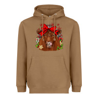 Toasted Coconut christmas red angus Heavyweight Hoodie - JahusDesignShop