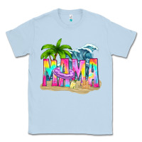 Dusty Blue summer mama Classic Tee - texasbilliewilder