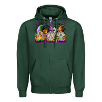 Sports Green Halloween Gnomes Zipper Hoodie - texasbilliewilder