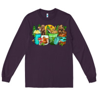 Plum bear coffee cups Long Sleeve Tee - Zillion Design Studio