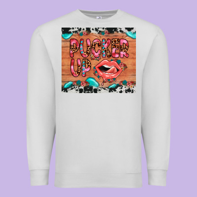 Pucker Up Premium Sweatshirt Designed By Jahusdesignshop