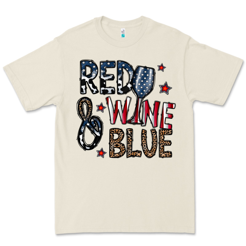 Red Wine Blue Premium Tee by CowhideDigitalArt | Teevron