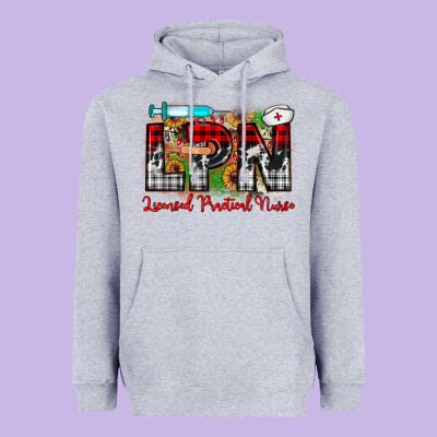 Christmas Lpn Licensed Practical Nurse Heavyweight Hoodie Designed By Jahusdesignshop