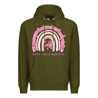 Army Green breast cancer  awareness rainbow Premium Hoodie - MaliasSmallBusiness
