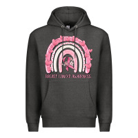 Charcoal Heather breast cancer  awareness rainbow Premium Hoodie - MaliasSmallBusiness
