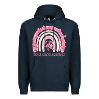 Navy breast cancer  awareness rainbow Premium Hoodie - MaliasSmallBusiness