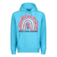 Ocean Blue breast cancer  awareness rainbow Premium Hoodie - MaliasSmallBusiness
